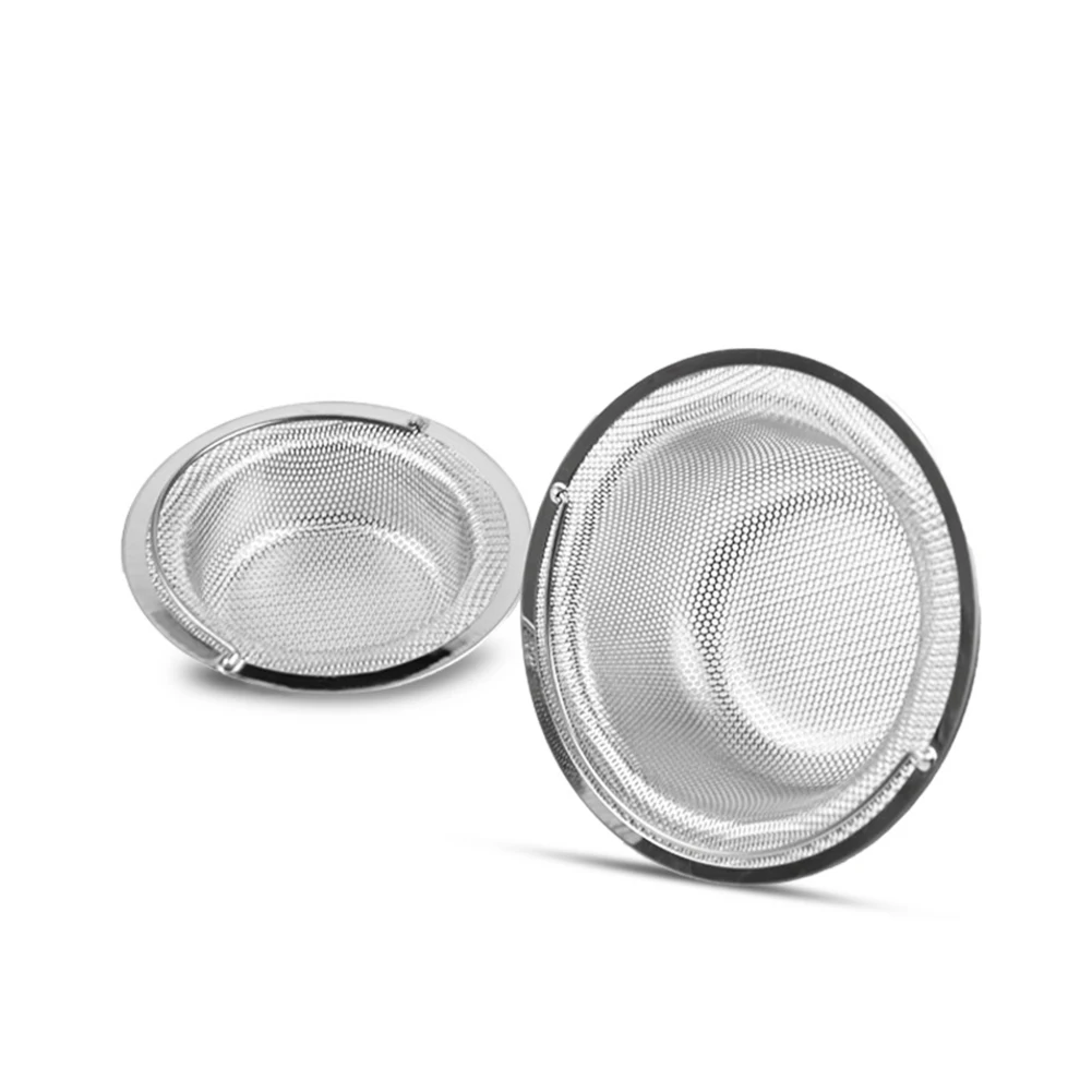 

2pcs Filter Anti Blocking Large Basket With Handle Fast Flow Sink Strainer Bathroom Stainless Steel Wash Basin Kitchen Durable