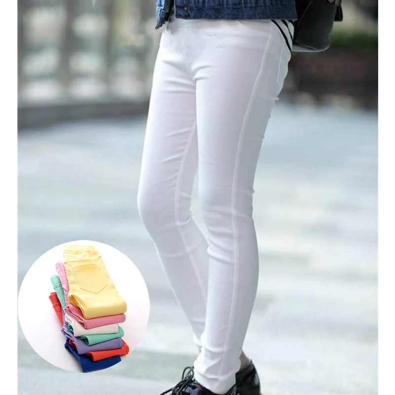 Kids Girls Pants leggings Autumn Spring Summer Fashion Children Candy Color Pencil Pant legging Slim For Girl | Мать и ребенок