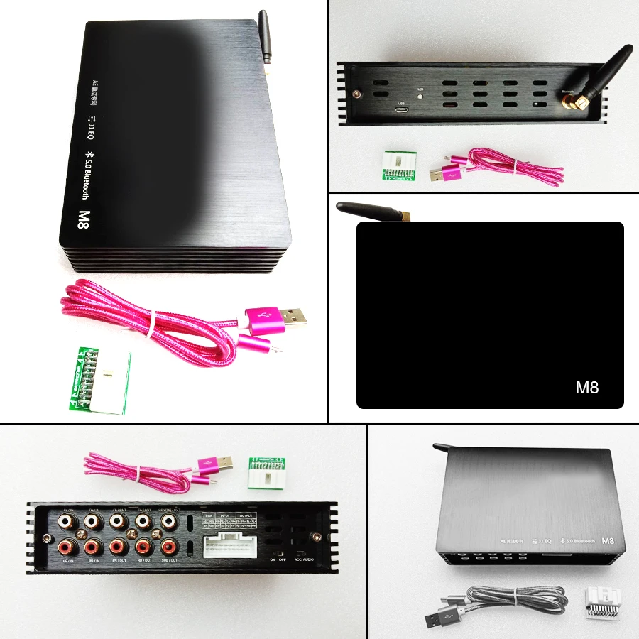 

4CH to 6CH Wiring harness Car Amplifier built in DSP processor for car audio upgrade system support subwoofer output