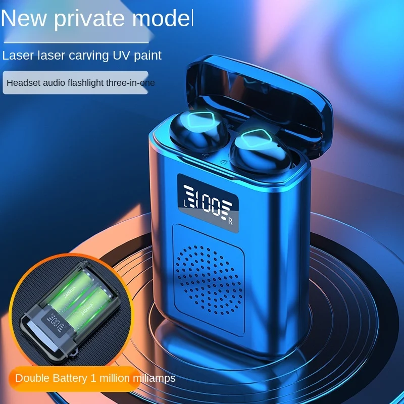 

VYOPBC 10000mAh Wireless Bluetooth 5.1 Headset Charging Box Wireless Headset 9D Stereo Sport Waterproof Headset with Microphone