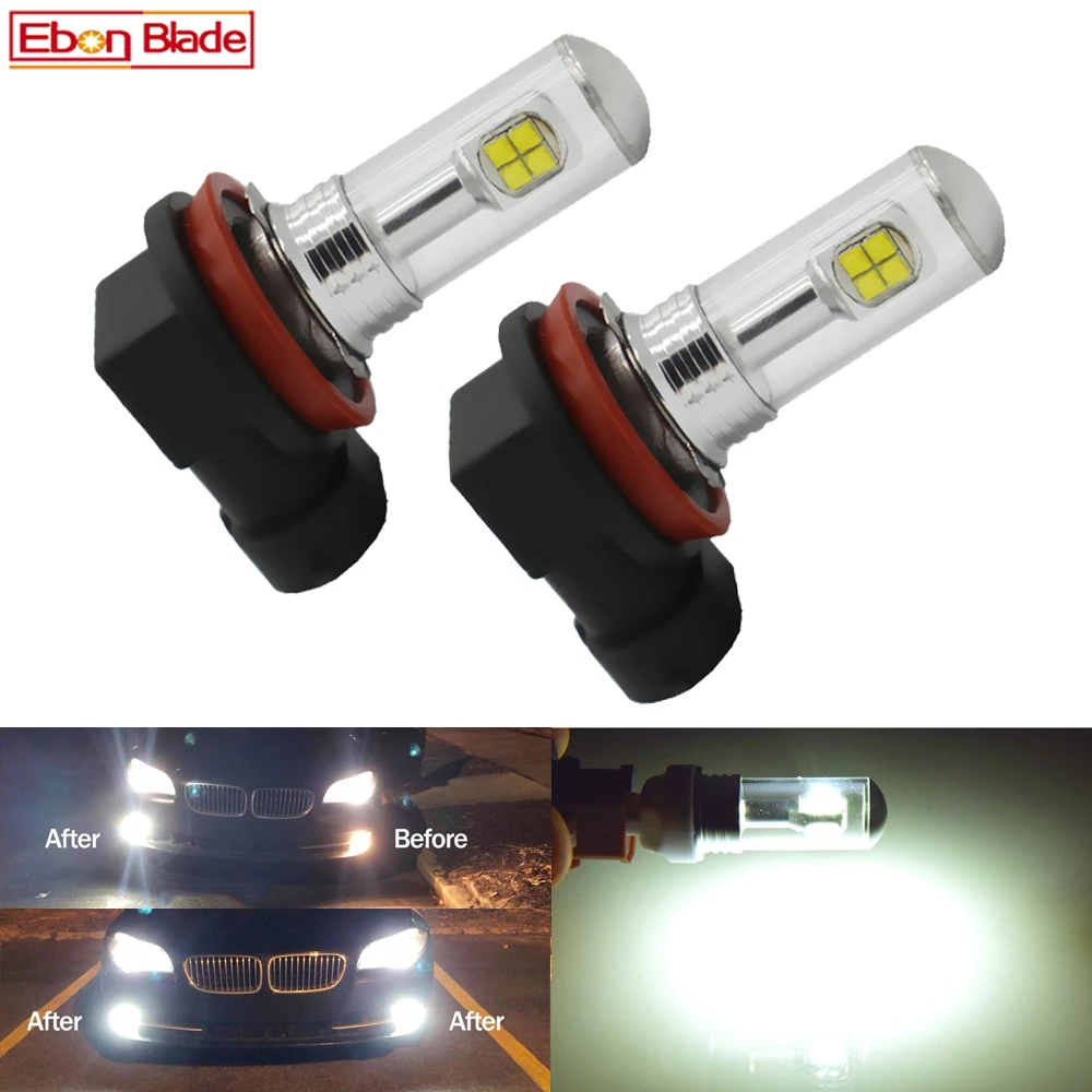 

2 x H1 H3 H4 H7 H8 H11 9005 HB3 9006 HB4 H16 PSX24W Led Bulb for Auto Led Fog Driving Lights DRL Lamp White 6000K Car Styling