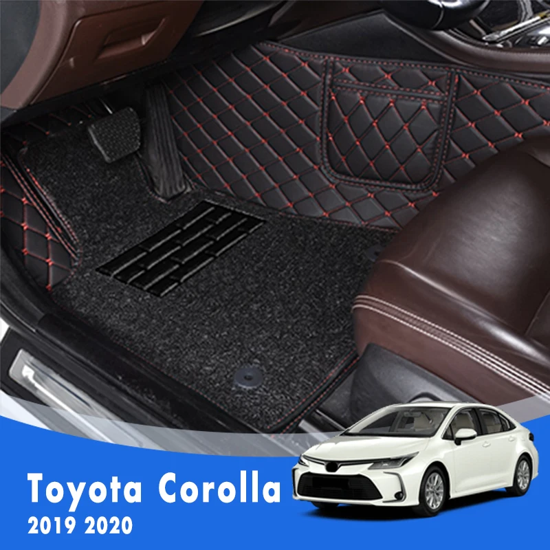 For Toyota Corolla E210 210 2019 2020 Luxury Double Layer Wire Loop Car Floor Mats Auto Interiors Carpets Accessories