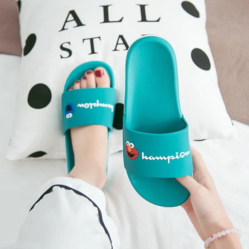 

2020 New Slippers Women Summer Thick Bottom Indoor Home Couples Home Bathroom Non-slip Soft Ins Tide To Wear Cool Slippers