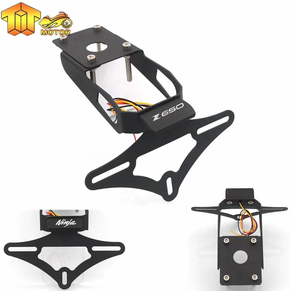 

Держатель номерного знака, светодиодный светильник для KAWASAKI Z650 NINJA 650 2017 2018 2019 аксессуары для мотоциклов, Устранитель крыльев, ЧПУ
