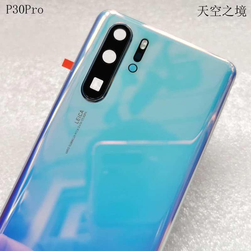Для huawei P30 Pro задняя крышка батарейного отсека стеклянная задняя крышка корпуса дверная камера стеклянная рамка объектива Запасные части для ремонта
