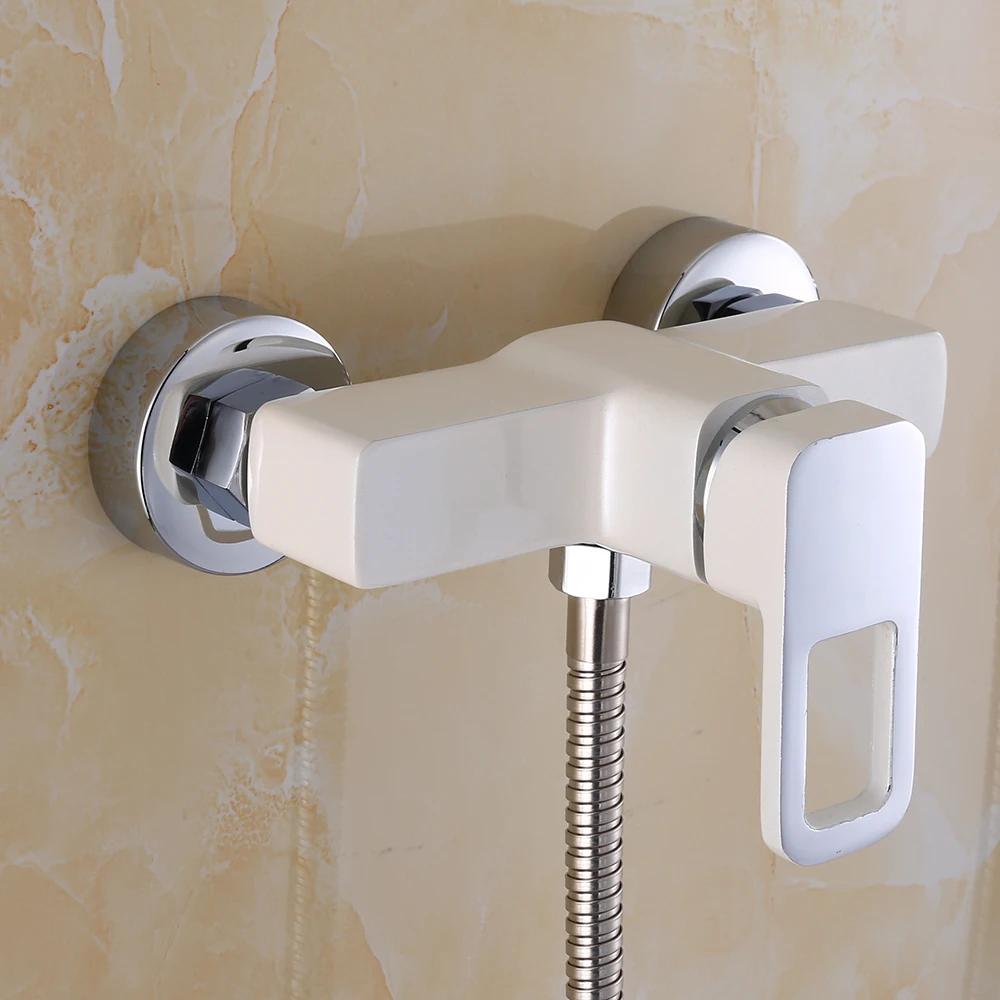 Современный белый смеситель для ванны кран с одной ручкой горячей и холодной