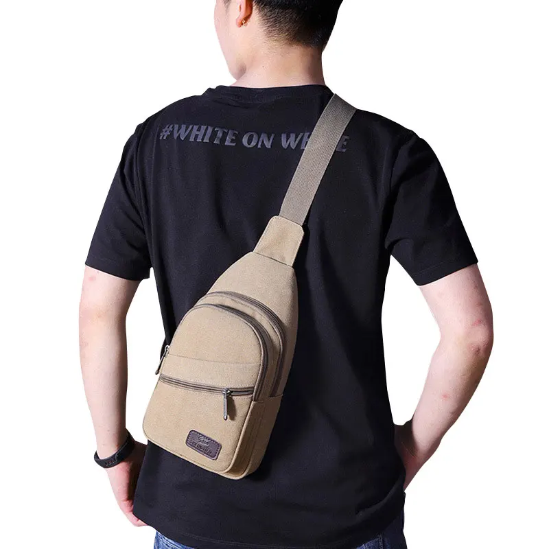 Маленькая мужская нагрудная Сумка-слинг дорожный походный спортивный