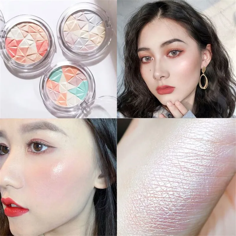

Shimmer Highlighter Powder Palette Face Contouring Illuminator Contour Repair Makeup Cosmetic 3D Baked Highlighter Palette