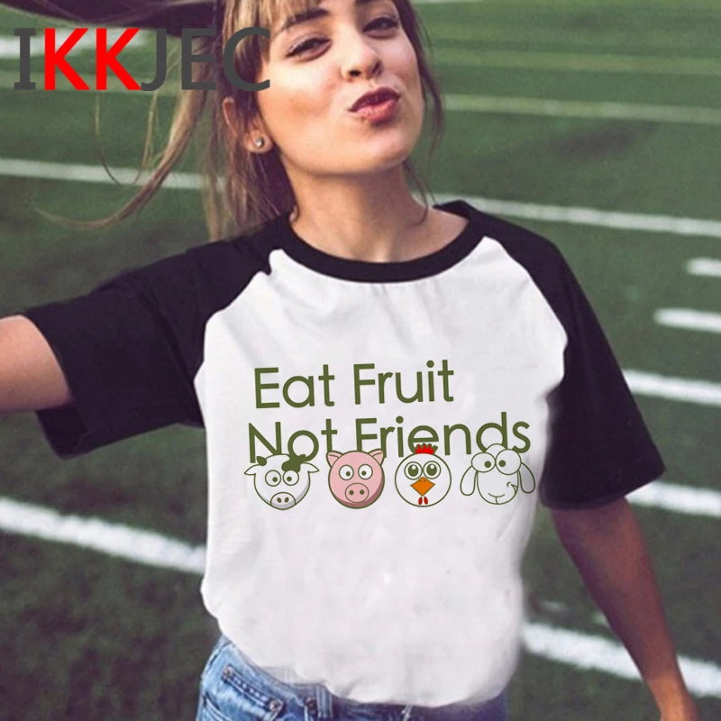 

Vegan clothes women streetwear kawaii white t shirt casual grunge summer top aesthetic
