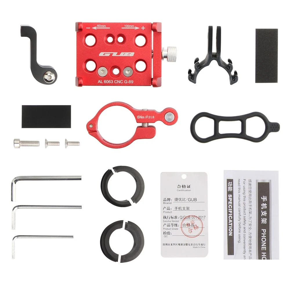

GUB G-89 Bike Phone Mount Aluminum Alloy 270 Rotatable Adjustable Motorbike Cell Phone GPS Mount Holder Outdoor Accessories