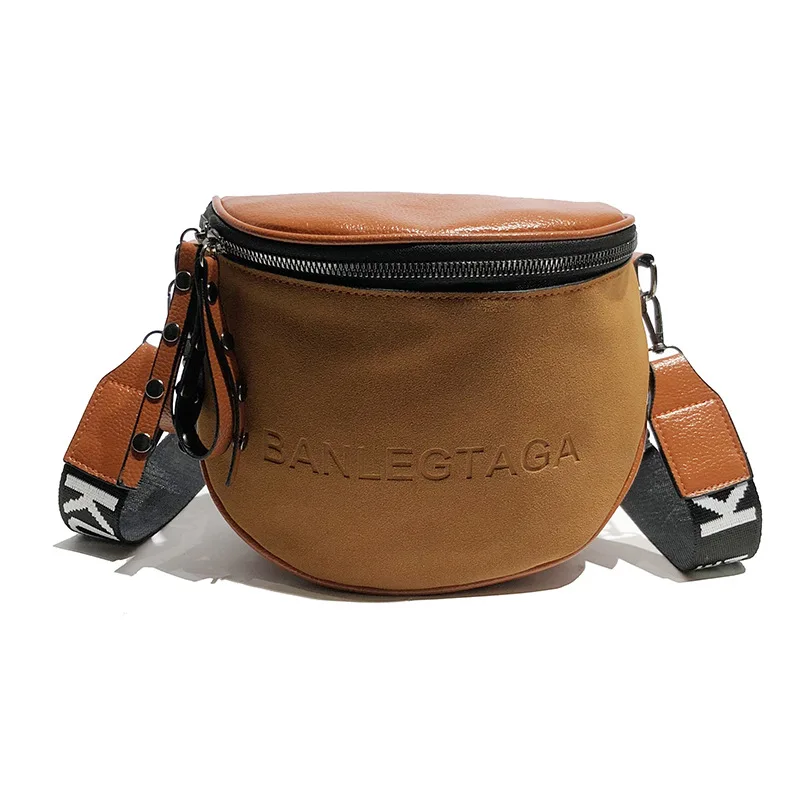 

2021 Women's Fashion Small Messenger Bags Lady Shouder Bag Bucket Bags Crossbody Tote Bag Females Handbag Semicircle Saddle
