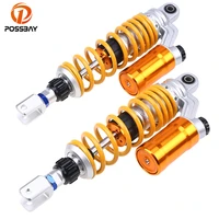 possbay 320mm universal motorcycle shock absorber for yamaha motor scooter atv rear suspension yellow air shock absorber