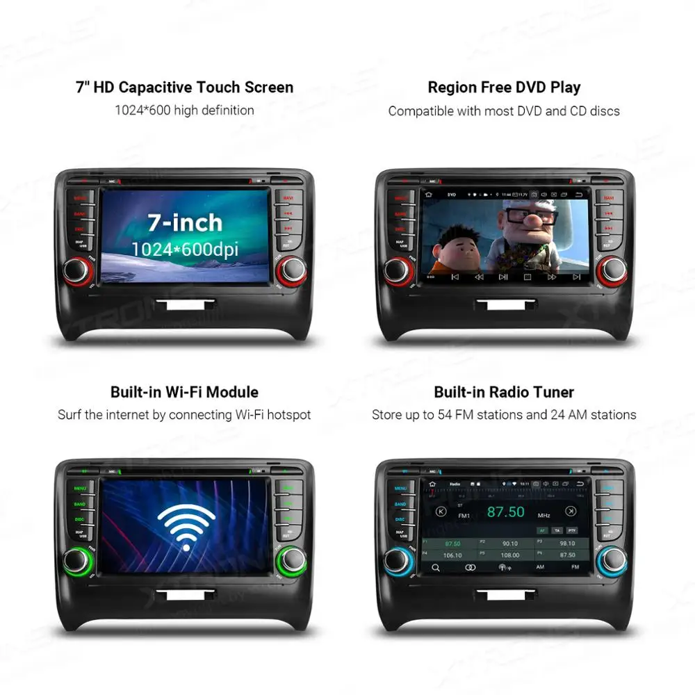 XTRONS Android 10 0 PX5 Octa Core GPS навигация Радио автомобильный DVD плеер OBD для Audi TT MK2 8J 2006 2007