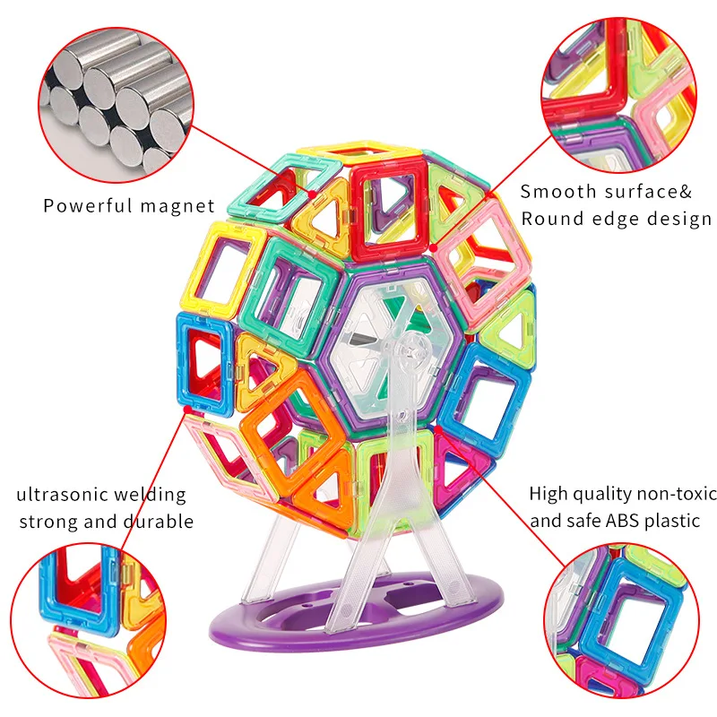 Big Size Magnetic Designer Construction Set Model & Building Toy Magnets Blocks Educational Toys For Children | Игрушки и хобби