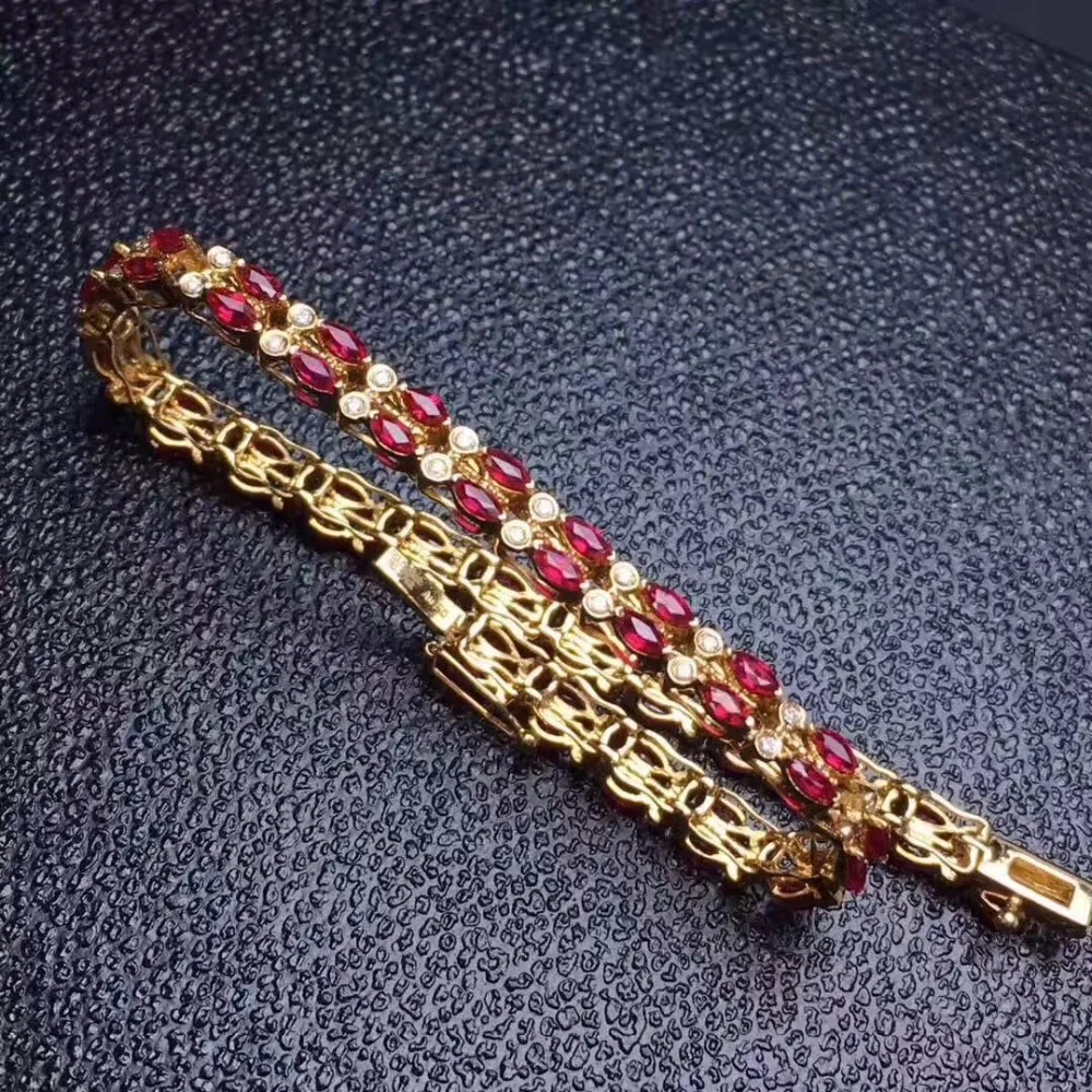 100% браслет из натурального рубина для вечеринки 30 шт красный рубин свадебный