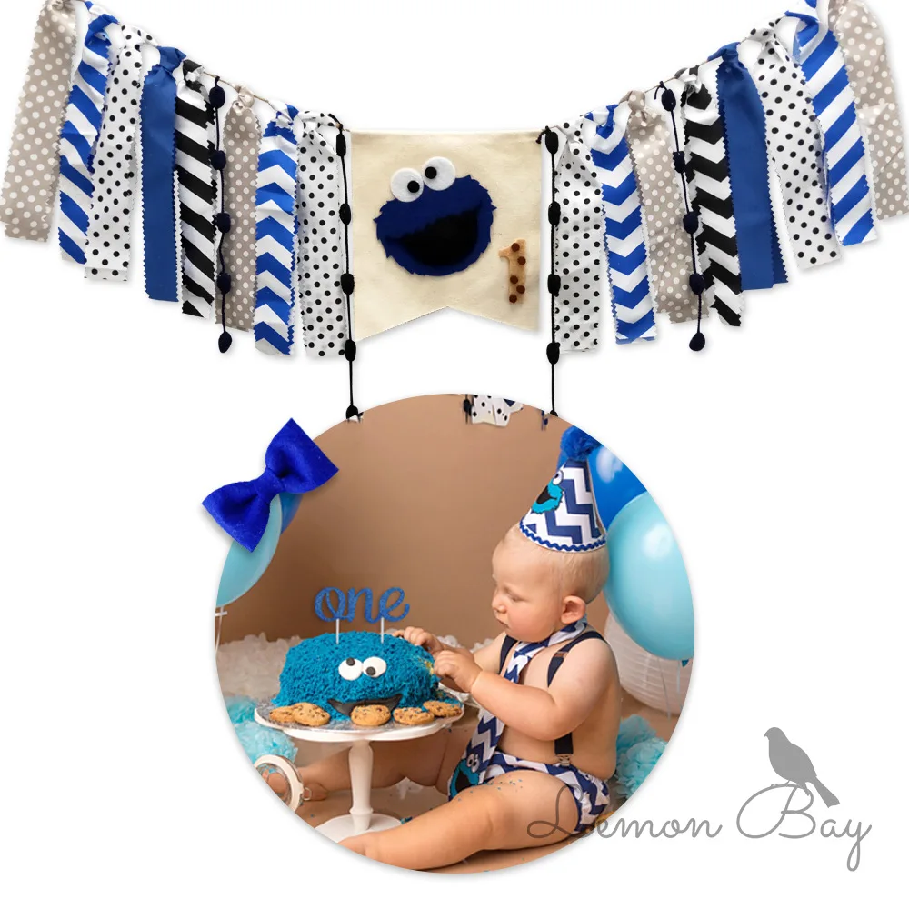 Тематический комплект с изображением кунжута уличного печенья монстра день