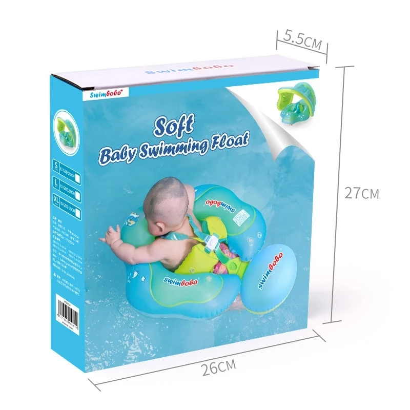 

Portable Baby Pool Float Neck Ring With Subshade Portable Toddler Swim Circle Summer Inflatable Safety Swimming Ring Float Seat