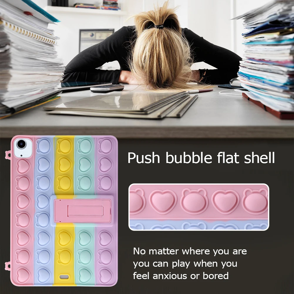 Силиконовая пузырьковая игрушка для детей снятия стресса чехол iPad декомпрессии