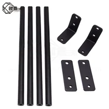 Creatiivty 3D Printer Pull Rod Kit Upgrade Black Supporting Aluminum Profile Set for Creality CR10S/10S4/10S5/TEVO/CR10