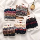 Резинки для волос Женские однотонные с цветочным принтом, 56 шт.компл.