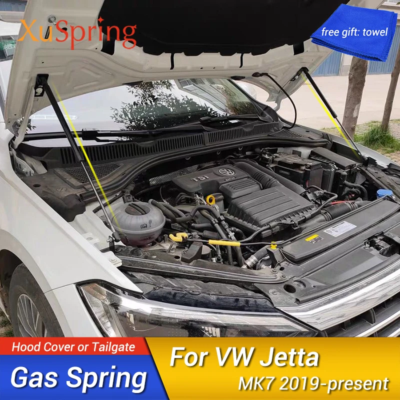 Araba kaputu motor kapağı destek hidrolik çubuk dikme bahar şok çubuklar braketi şekillendirici aksesuarları VW Jetta 2019 için 2020 mk7 a7