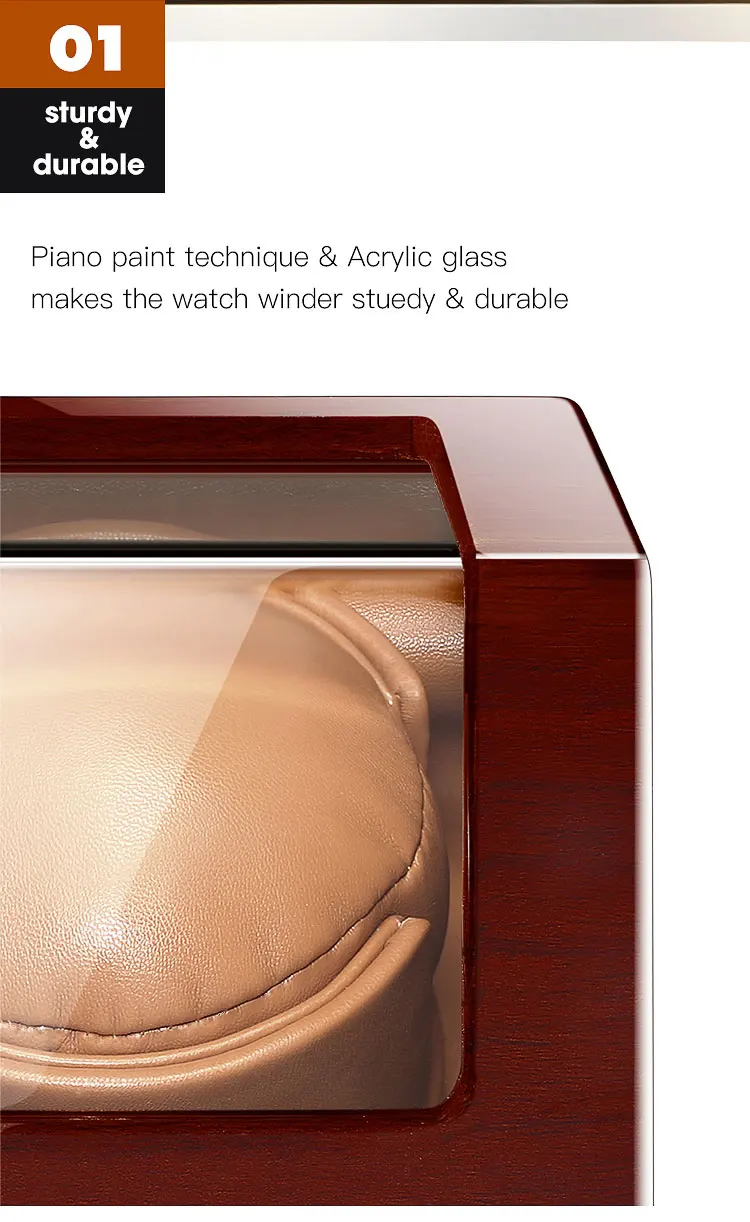 2021 Лучший Бокс для часов одинарный механический чехол намотки коричневый
