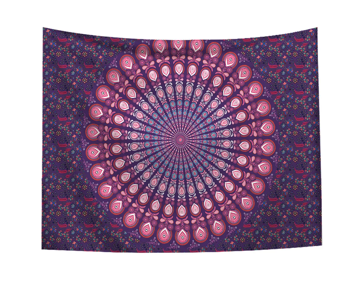 Indian Compass Tapestry Mandala Hippie Wall Hanging Astrology Divination Bedspread Throw Cover Home Decor | Дом и сад