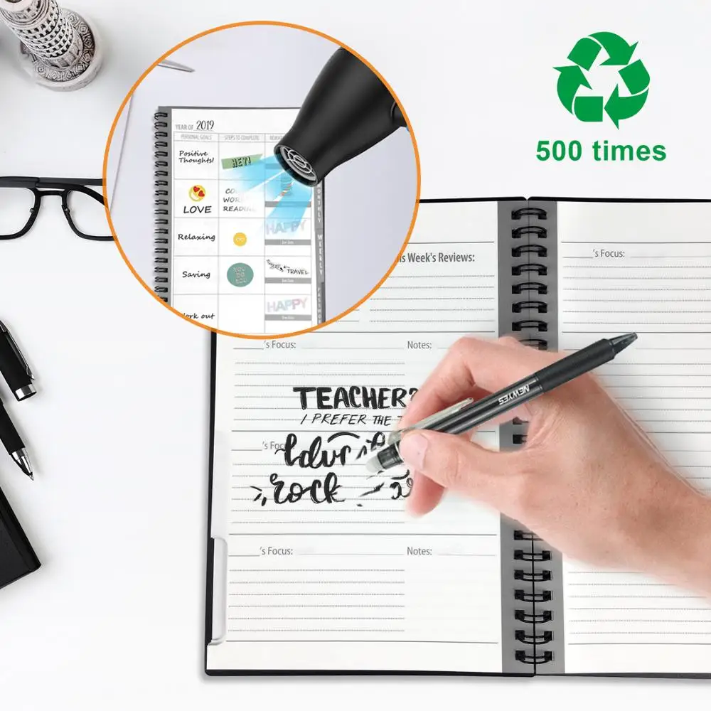 A5 size Erasable Notebook Reusable Smart Cloud Storage Flash Planner Weekly Monthly Yearly & DAY DATE | Канцтовары для офиса и