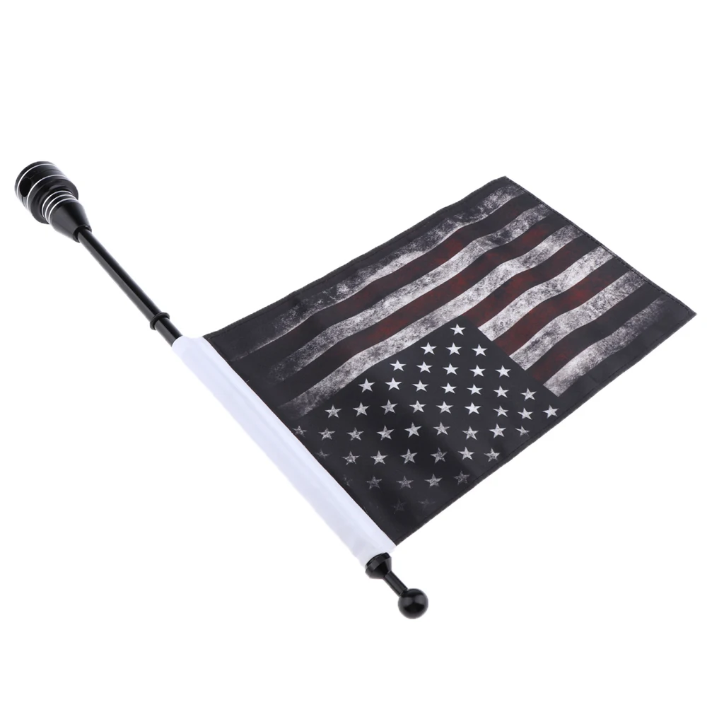 

AMERICAN US FLAG 15'' Pole Motorcycle Bike Universal Luggage Mount