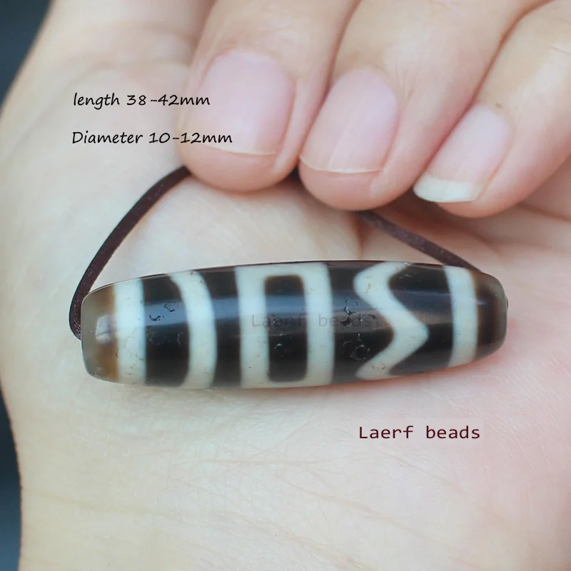 Бусины из древнего тибетского агата дзи для рукоделия Классический Тотем 28-35 мм 1