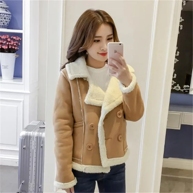 Женская осенне зимняя шерстяная обувь женская короткая куртка пальто из