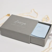 50pcs custom logo thin kraft paper drawer jewelry packaging box greeting card necklace bracelet gift package case boxe