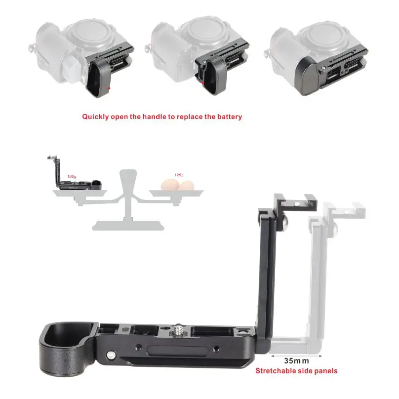 Рукоятка WEPOTO Z7 для камеры с быстроразъемной пластиной рукоятка совместима Nikon Z5 Z6