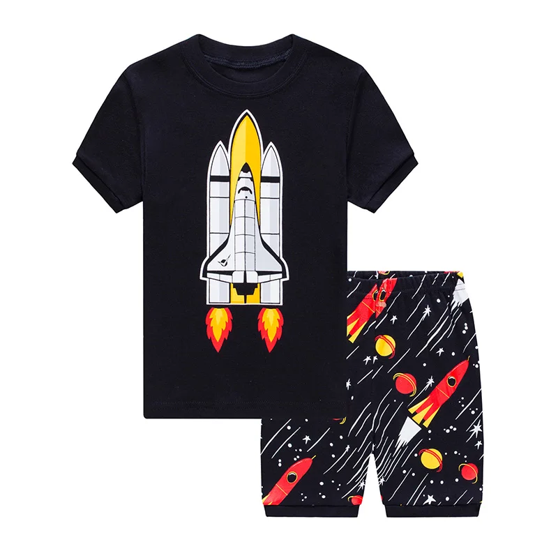 Оптовая продажа детских пижам из 100% хлопка 6 шт. пижамы с короткими рукавами и