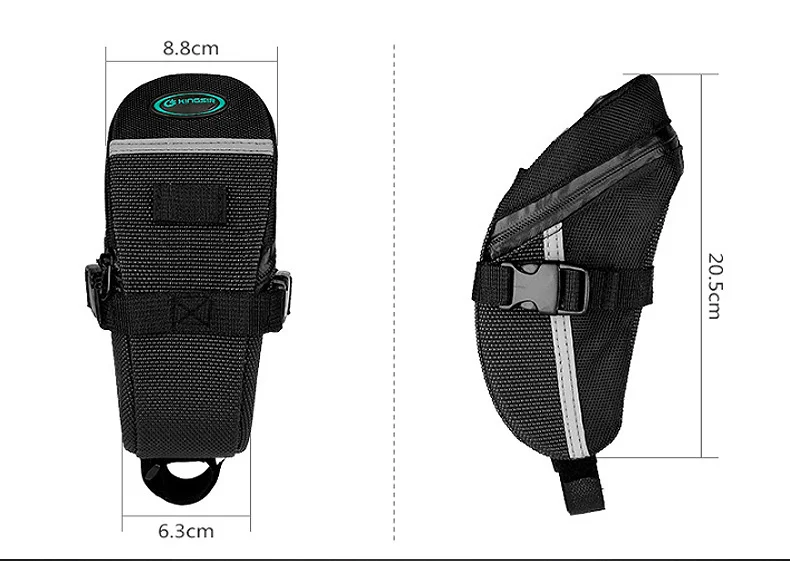 2021 Bicycle Saddle Bag Seat Cushion Bag MTB Road Bike Tail Light Strap Design Cycling Rear Bag Repair Tools Storage Bag XA115Q