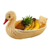 2 pcs imitation rattan weaving receive a basket clothes basket personality fruit basket chick goose duck deer baskets wicker