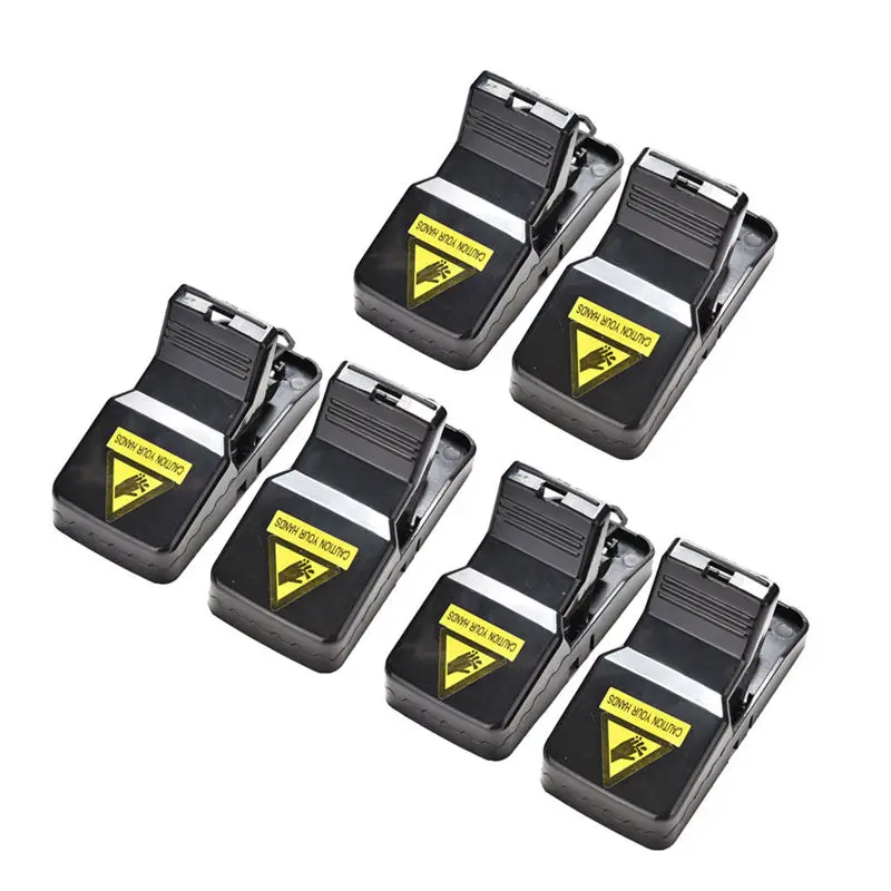 

6 шт многоразовые для ловли крыс мыши мышеловки приманка, защелка пружинная ловушка для грызунов вредителей Управление