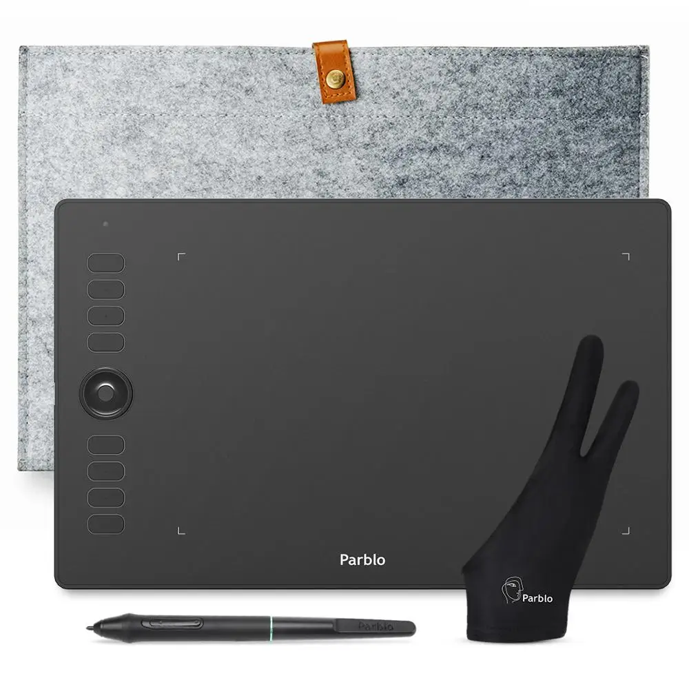 

Графический планшет Parblo A610 Pro, цифровой планшет для рисования с ручкой и наклоном, стилус без батареи, для Android, Windows, macOS
