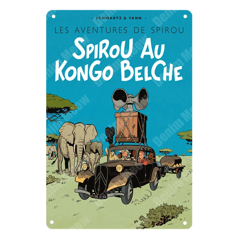 N Tintin мультфильм металлическая Оловянная вывеска Альфа арт живопись магазин настенный стикер домашний декор Tintin фильм плакат Бар Винтаж железные тарелки MN120 - Цвет: N