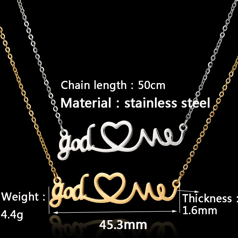 Ожерелье женское из нержавеющей стали с кулоном в виде сердца - купить по