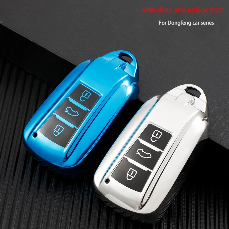 

New Soft TPU Car Remote Key Case Cover For Dongfeng Fengshen Yixuan Gs Ax7 2021 ax7pro Smart Key Protecto Shell Accessories