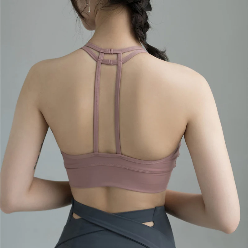 Женская одежда для бега спортивные бюстгальтеры с бретельками на спине