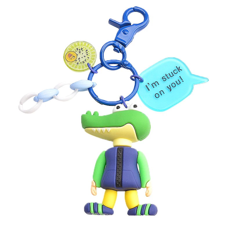 

Korean version of the creative letter tag key fob spray-painted candy buckle environmentally friendly silicone material