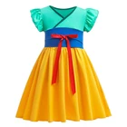 Disney Хэллоуин принцесса Мулан Платье для косплея для девочек 100% хлопок летнее платье для малышей Костюм с рисунком из аниме платье из фильма