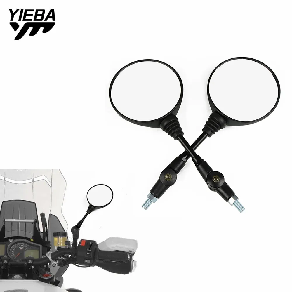 

Motorcycle Folding Side Mirrors Rear view Moto Circular Mirror Retro For Wide Glide Road King 110th Anniversary Edition cafe