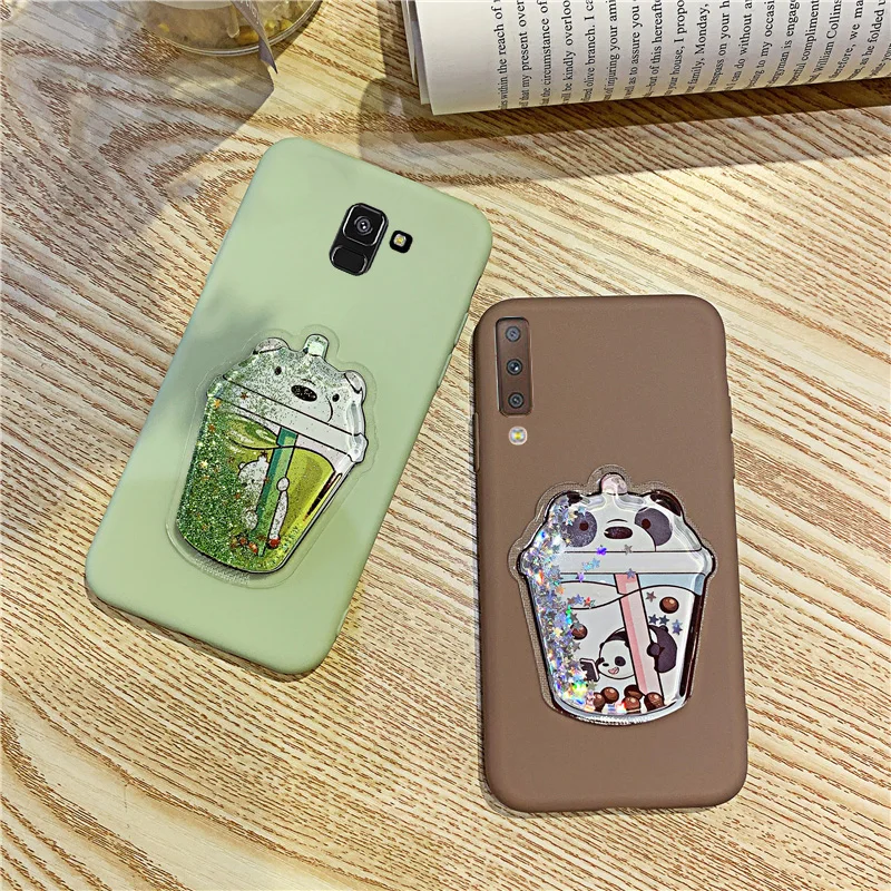 Case for Samsung Galaxy S6 S7 Edge S8 S9 Plus S10 5G S10e Note 8 9 10 Pro Squishy Flower TPU Cover Lovely Dynamic Quicksand |