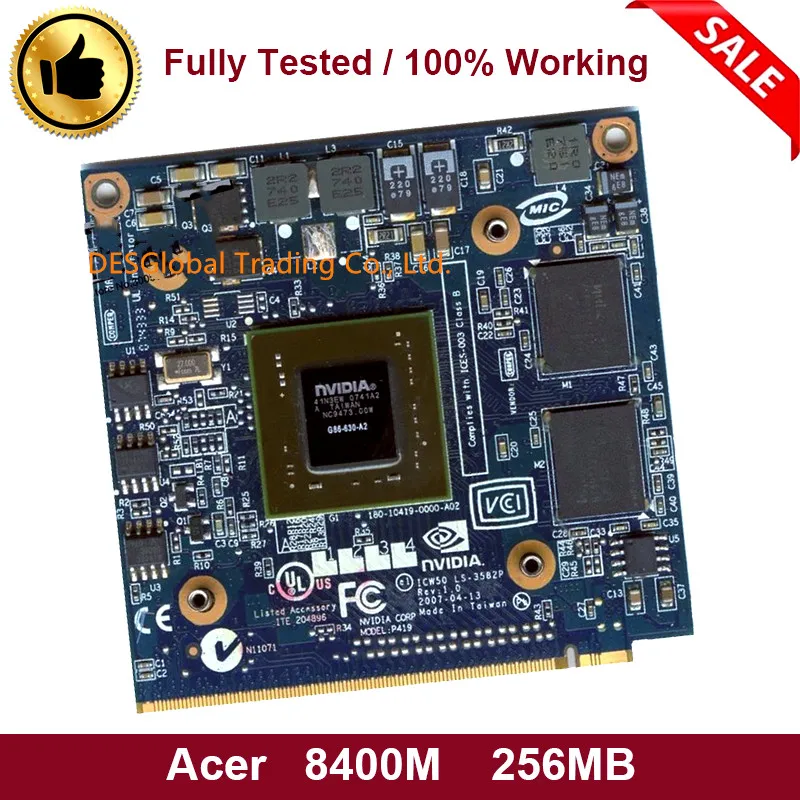 Для acer Aspire 7520G 7520 7720 7720G Серия ноутбуков GeForce 8400 8400M GS DDR2 256 Мб VGA Графика Видеокарта полностью протестирована