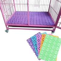 5pcs pe mesh pet floor mats can spliced dog cage semi soft floor mats cat cage rabbit nest floor universal floor mats can cut