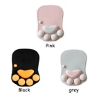 Нескользящий 3D милый коврик для мышки с аниме мягкие коврики для мыши в виде кошачьих лап с подставкой для запястья удобный силиконовый коврик для мыши из пены с эффектом памяти игровой коврик