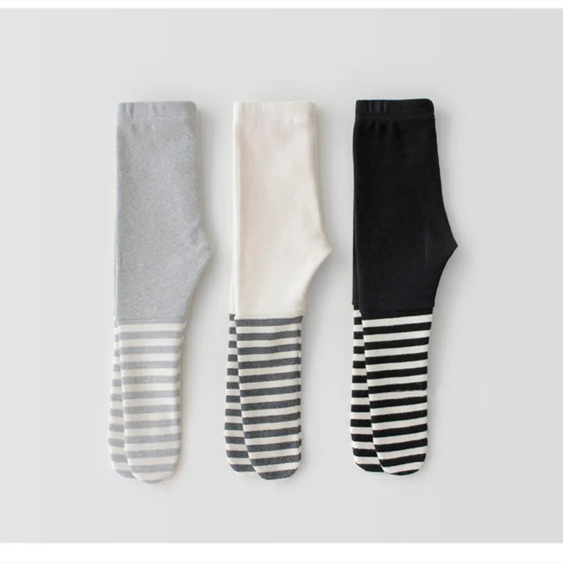 Детские леггинсы штаны в полоску сезон зима-весна хлопковые для новорожденных